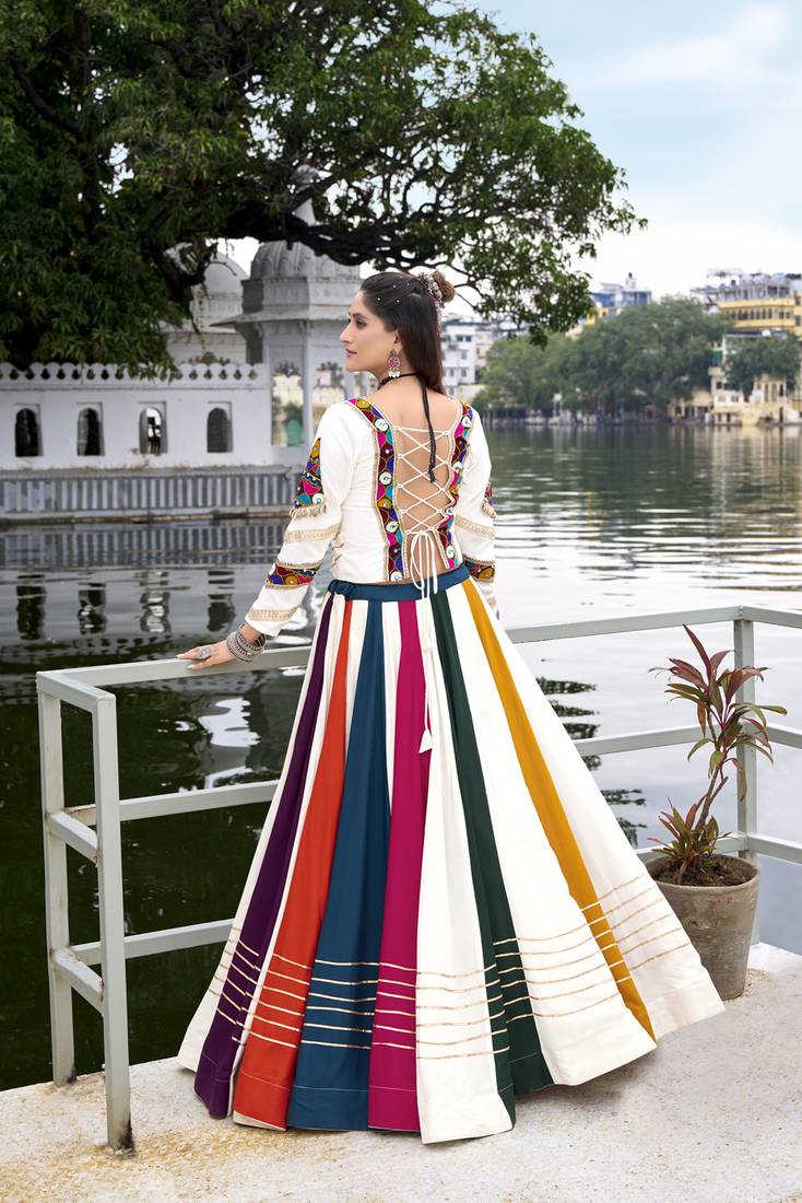 Rayon with Exquisite Gota Patti Detailing Lehenga Set - Full stitched free size