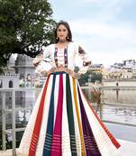 Rayon with Exquisite Gota Patti Detailing Lehenga Set - Full stitched free size