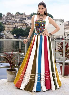 Rayon Gota Patti Detailing Lehenga Set - Full stitched free size 1