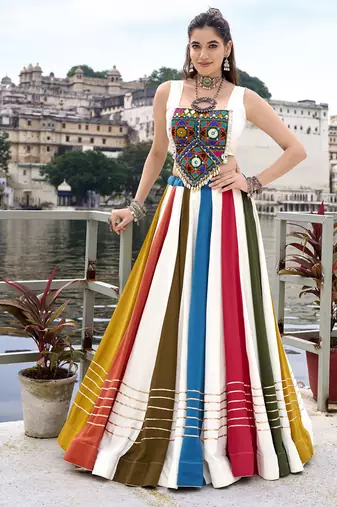 Rayon Gota Patti Detailing Lehenga Set - Full stitched free size