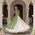 Bandhani Print Faux Georgette Kurti with Kora Cotton Frill Lehenga Set