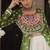 Bandhani Print Faux Georgette Kurti with Kora Cotton Frill Lehenga Set