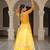 Bandhani Print Faux Georgette Kurti with Kora Cotton Frill Lehenga Set