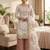 Pink colour pure gmy silk embroidered palazzo suit set with organza dupatta