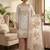 Pink colour pure gmy silk embroidered palazzo suit set with organza dupatta