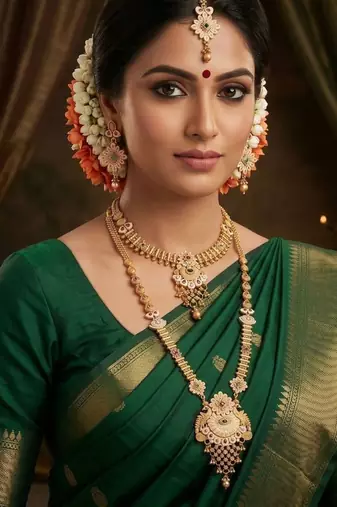  copper Combo temple rajwadi style jewellery set