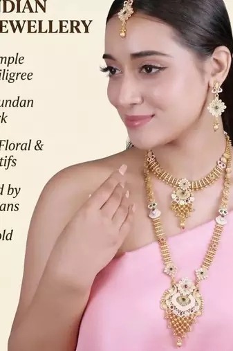  copper Combo temple rajwadi style jewellery set