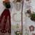 Wine colour pure gmy silk embroidered palazzo suit set with organza dupatta