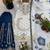 Blue colour pure gmy silk embroidered palazzo suit set with organza dupatta