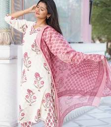 Gulabi Hand-Block Printed 3-Piece Kurta Set