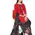 Red patiyala red floral printed crepe unstitched patiala salwar suit dress material with chiffon dupatta