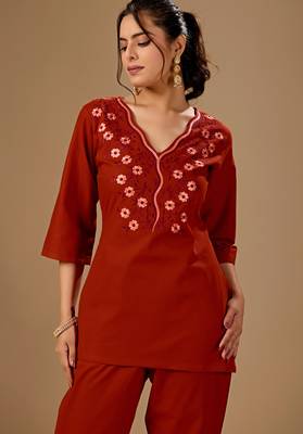 Rust cotton flex co-ord set 2