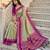 Sage green colour silk blend woven saree with unstitched blouse