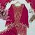 Rani pink vichitra silk embroidered kurti palazzo set with dupatta