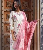 Gulabi Hand-Block Printed 3-Piece Kurta Set