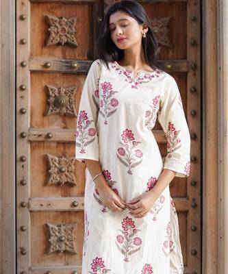 Gulabi Hand-Block Printed 3-Piece Kurta Set 4