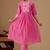 Pink embroidered mul cotton kurta pant dupatta set