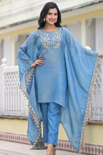 Heavy Shimmer Muslin Kaftan Set