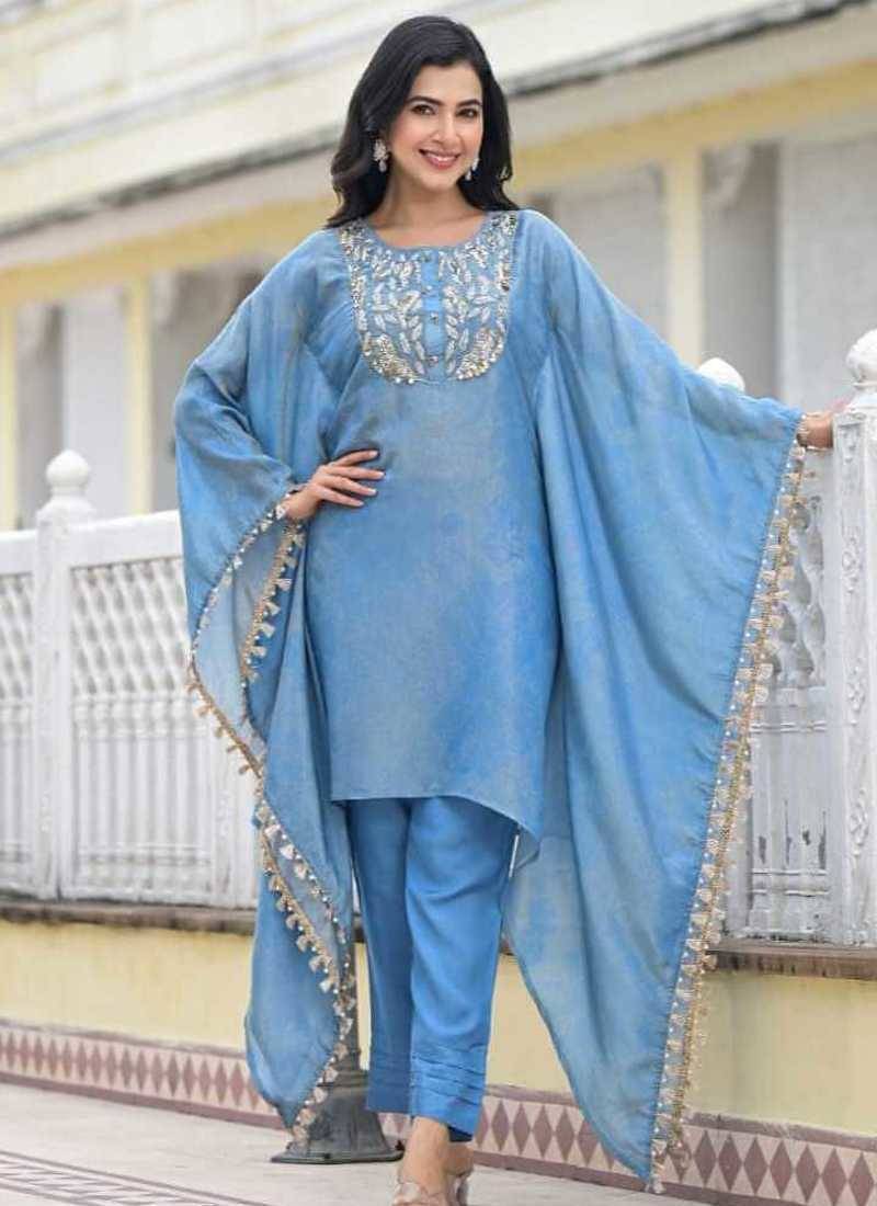 Heavy Shimmer Muslin Kaftan Set