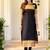 Black jacquard weaving kanchi cotton straight kurta dupatta set