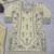 Cream natural crepe embroidered sharara suit set with dupatta