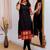 Black jacquard weaving kanchi cotton straight kurta dupatta set