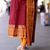 Maroon jacquard weaving kanchi cotton straight kurta dupatta set