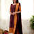 Brown jacquard weaving kanchi cotton straight kurta dupatta set