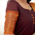 Brown jacquard weaving kanchi cotton straight kurta dupatta set