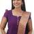 Purple jacquard weaving kanchi cotton straight kurta dupatta set