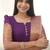 Purple jacquard weaving kanchi cotton straight kurta dupatta set