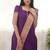 Purple jacquard weaving kanchi cotton straight kurta dupatta set