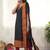 Black jacquard weaving kanchi cotton straight kurta dupatta set