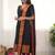 Black jacquard weaving kanchi cotton straight kurta dupatta set