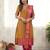 Mustard jacquard weaving kanchi cotton straight kurta dupatta set