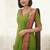 Green jacquard weaving kanchi cotton straight kurta dupatta set