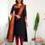 Black jacquard weaving kanchi cotton straight kurta dupatta set