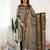 Cream jacquard weaving kanchi cotton straight kurta dupatta set