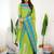 Green jacquard weaving kanchi cotton straight kurta dupatta set