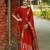 Red jacquard weaving kanchi cotton straight kurta dupatta set