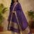 Violet jacquard weaving kanchi cotton straight kurta dupatta set