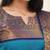Teal-blue jacquard weaving kanchi cotton straight kurta dupatta set