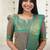 Grey jacquard weaving kanchi cotton straight kurta dupatta set