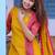 Yellow jacquard weaving kanchi cotton straight kurta dupatta set