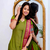 Green jacquard weaving kanchi cotton straight kurta dupatta set