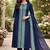 Blue jacquard weaving kanchi cotton straight kurta dupatta set