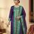 Wine jacquard weaving kanchi cotton straight kurta dupatta set