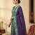 Wine jacquard weaving kanchi cotton straight kurta dupatta set