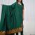 Green jacquard weaving kanchi cotton straight kurta dupatta set
