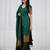 Green jacquard weaving kanchi cotton straight kurta dupatta set